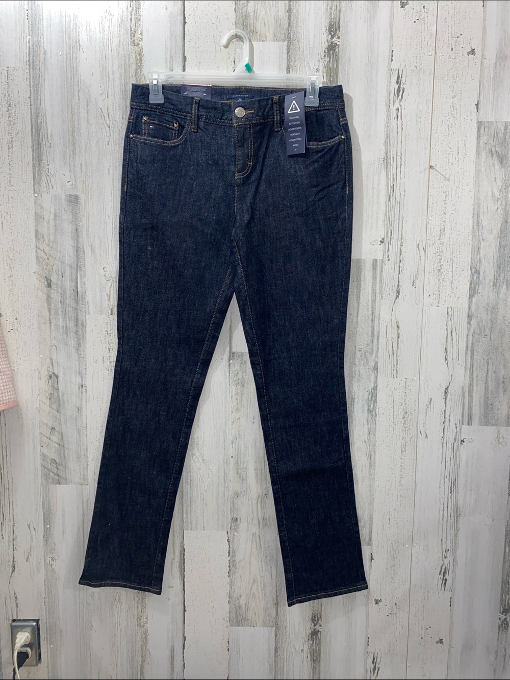 0618 Tommy Hilfiger Dark Blue Women’s Slim Straight Jeans